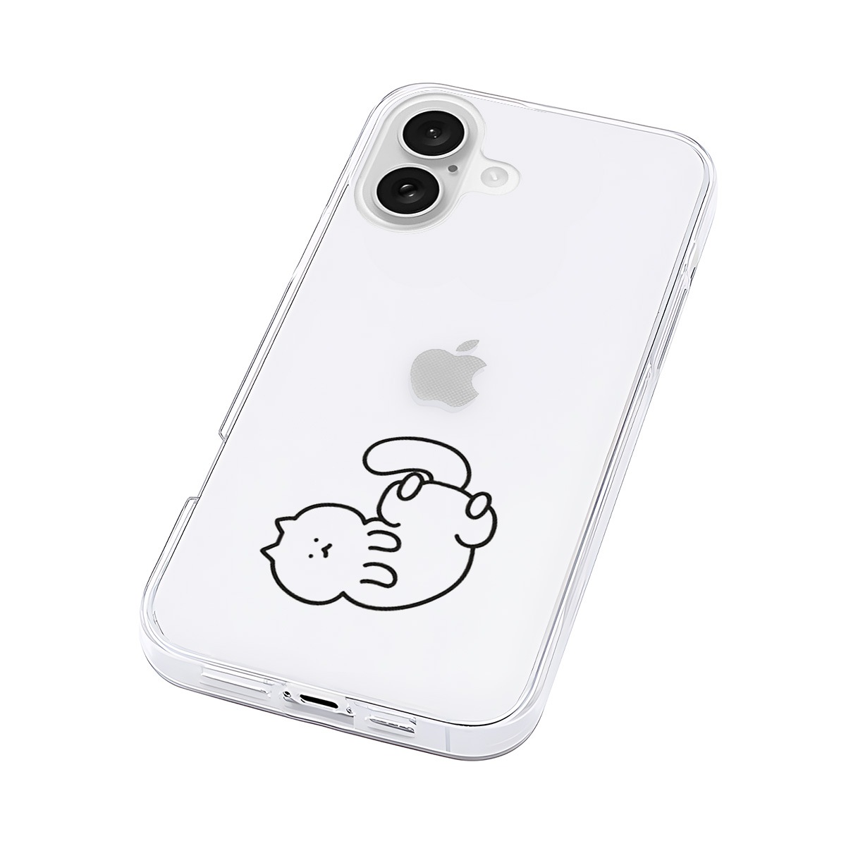 [ iPhone 17 / 17 Pro 用] ソフト クリアケース 猫ちゃんは 透明カバー for iPhone 16 / 16 Pro / 15 / 15 Pro