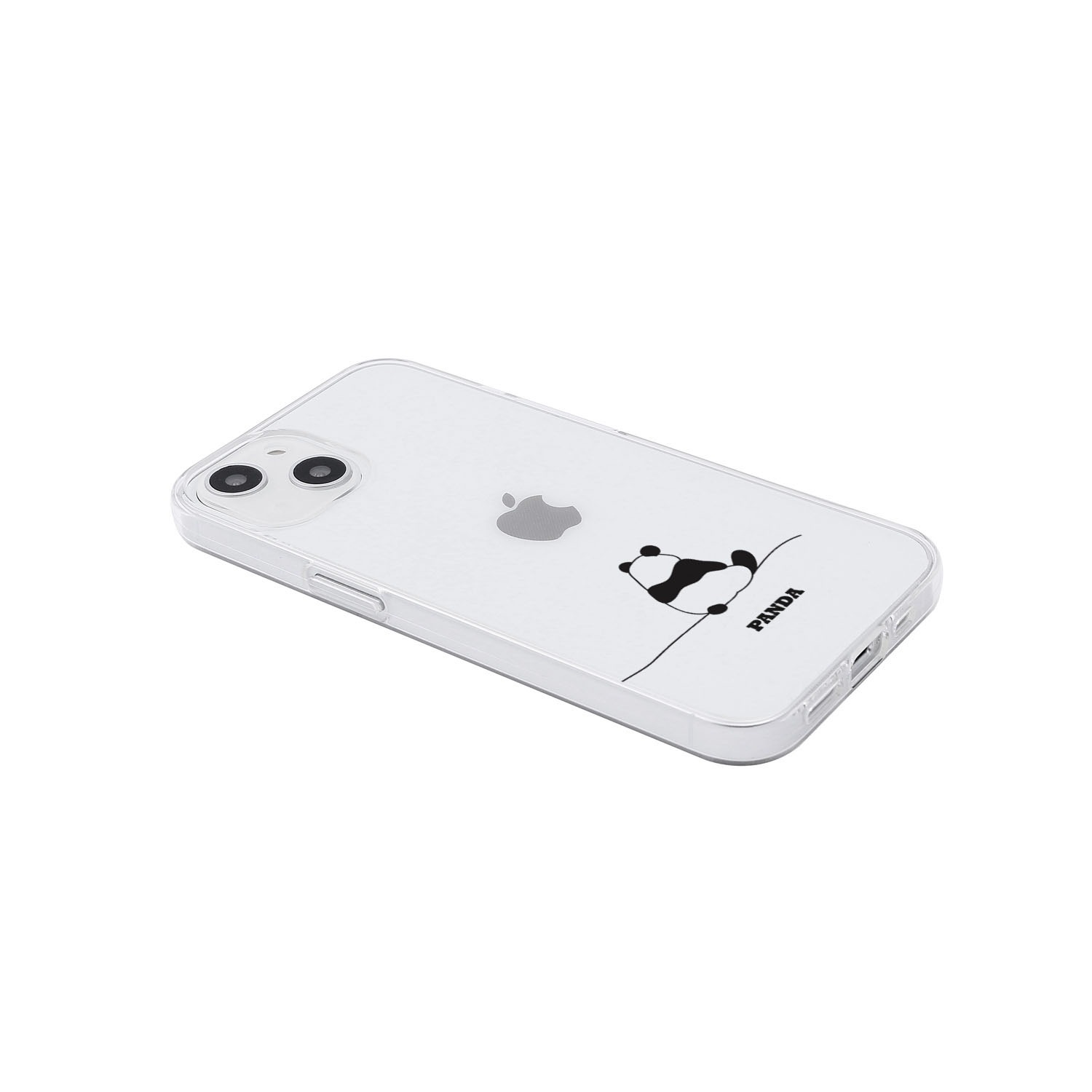 [ iPhone 17 / iPhone Air / 17 Pro / 17 Pro Max 用] ソフト クリアケース パンダ イラスト 透明カバー for iPhone 17 / 16 / 15 シリーズ