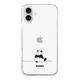 [ iPhone 17 / iPhone Air / 17 Pro / 17 Pro Max 用] ソフト クリアケース パンダ イラスト 透明カバー for iPhone 17 / 16 / 15 シリーズ