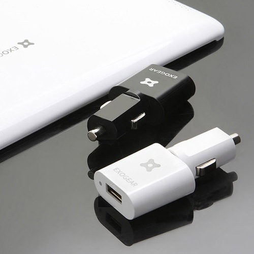 【訳あり アウトレット】 exogearexocharge (エクソチャージー） USBカーチャージャー