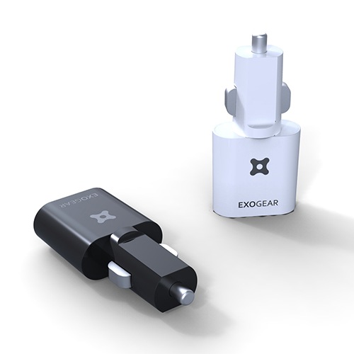 【訳あり アウトレット】 exogearexocharge (エクソチャージー） USBカーチャージャー