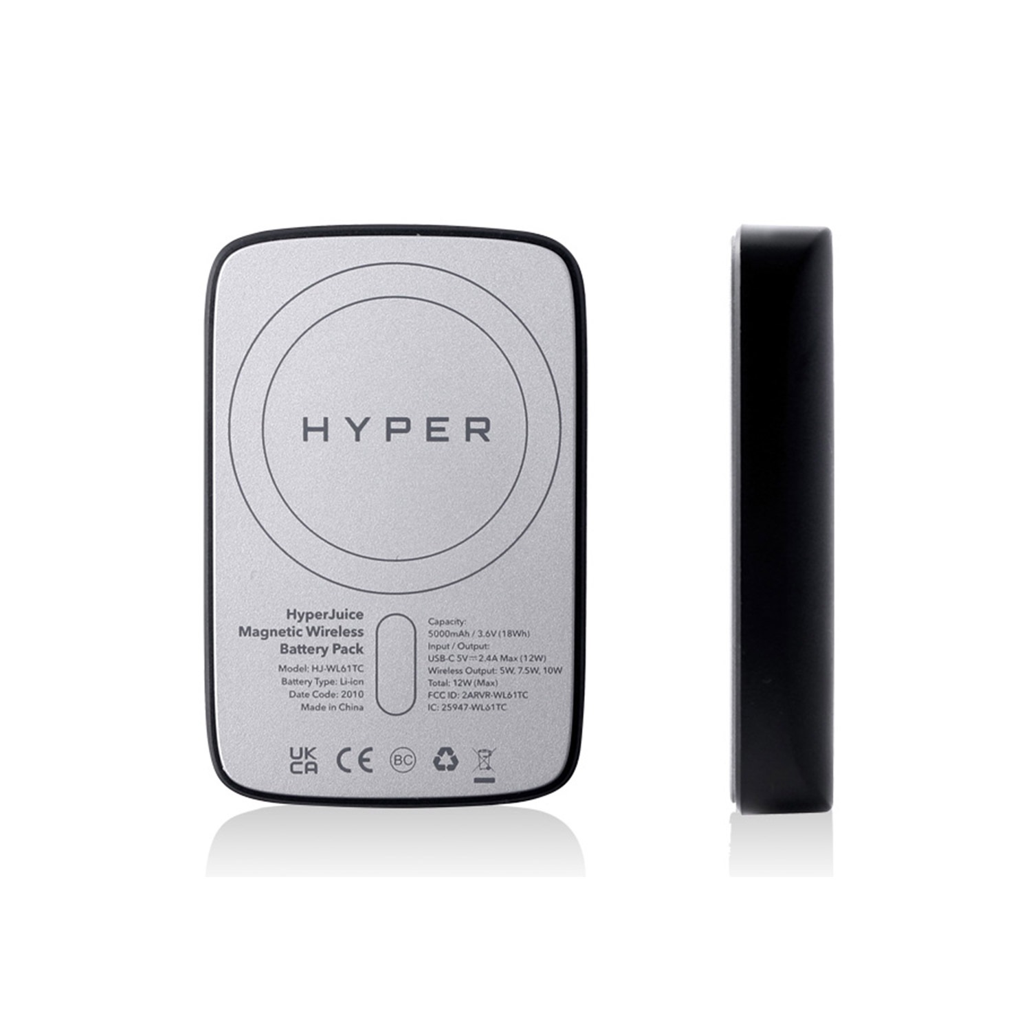 HyperJuice マグネット式 ワイヤレス モバイルバッテリー [MagSafe対応 iPhone用 充電器] HYPER++