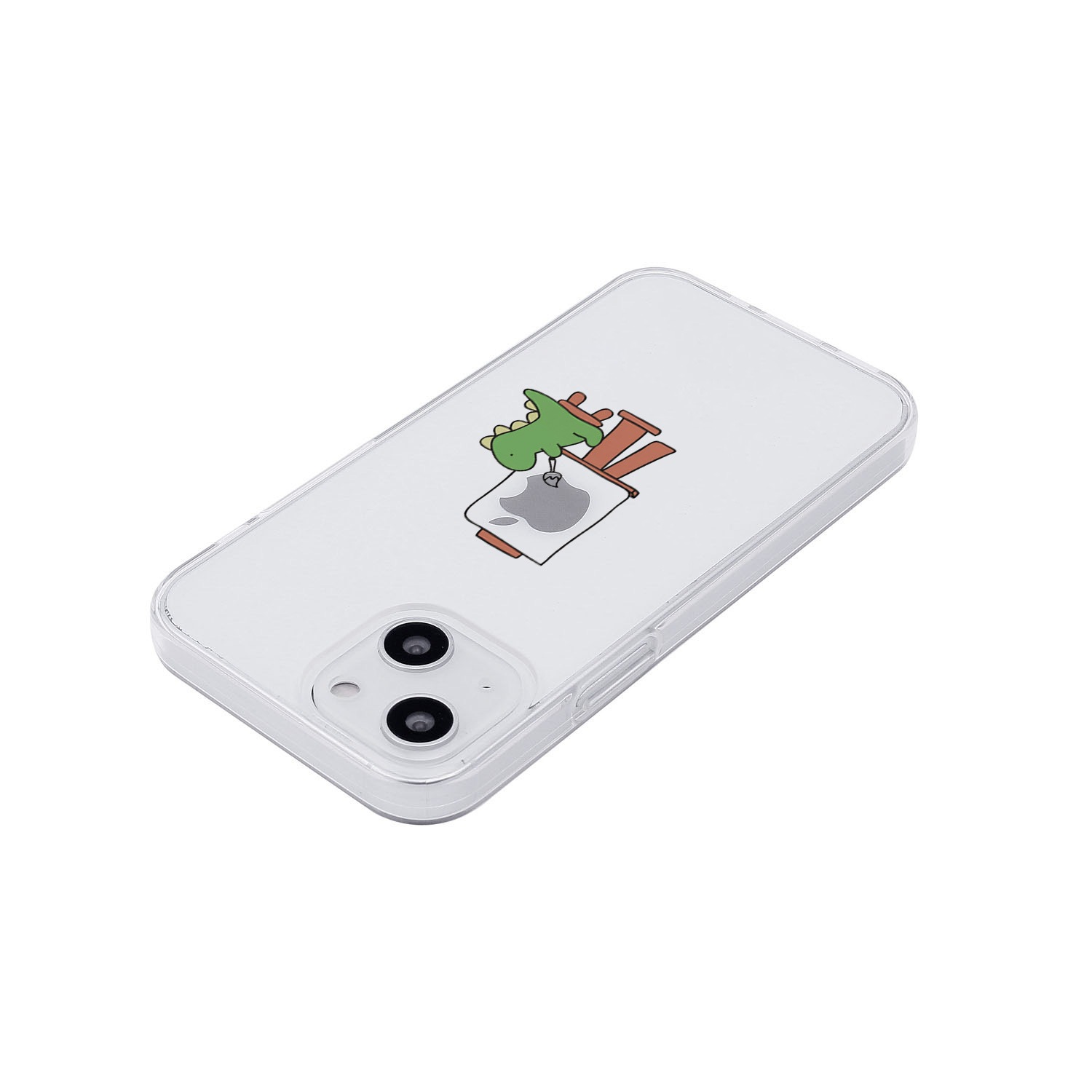 AKAN [ iPhone 15 / 15 Pro 用] ソフト クリアケース おしごとザウルス 画家 透明 カバー