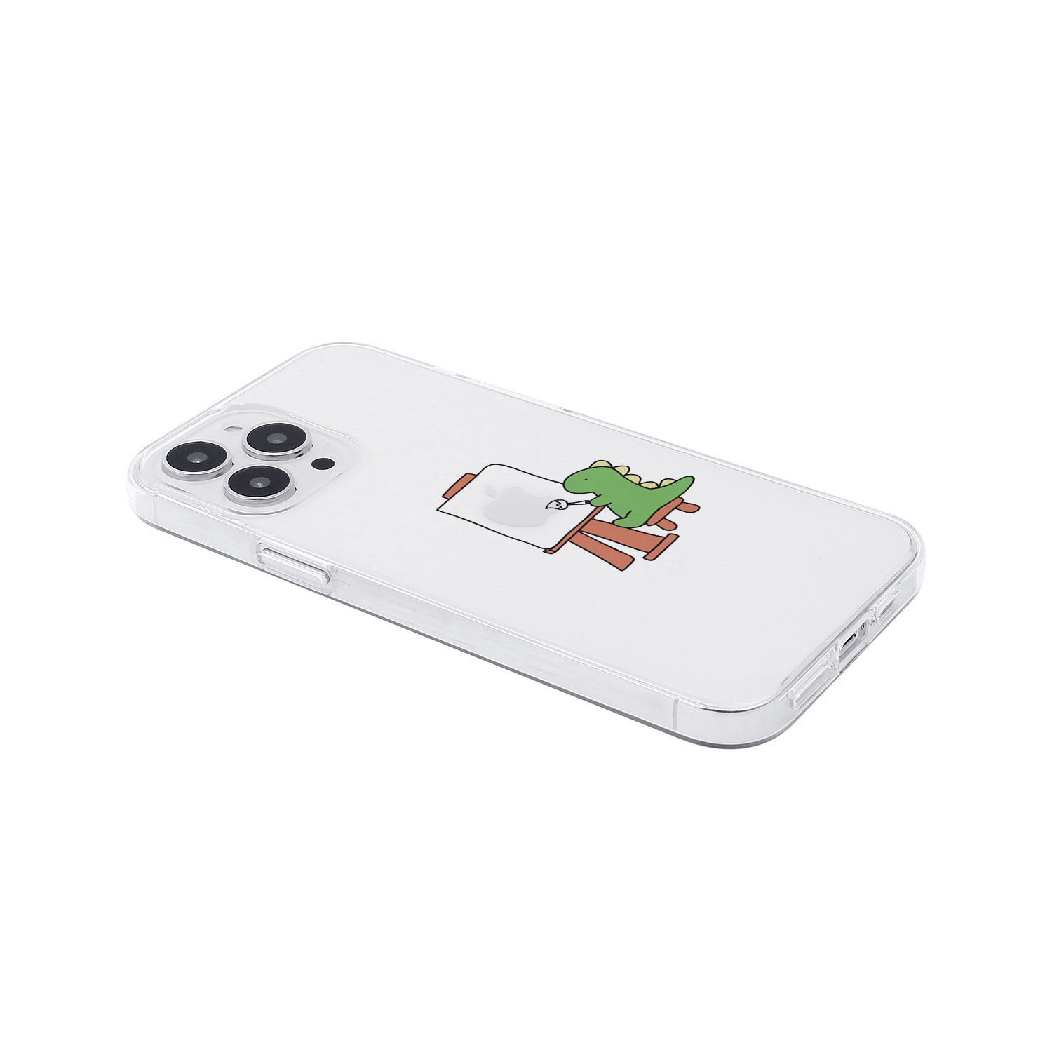 AKAN [ iPhone 15 / 15 Pro 用] ソフト クリアケース おしごとザウルス 画家 透明 カバー