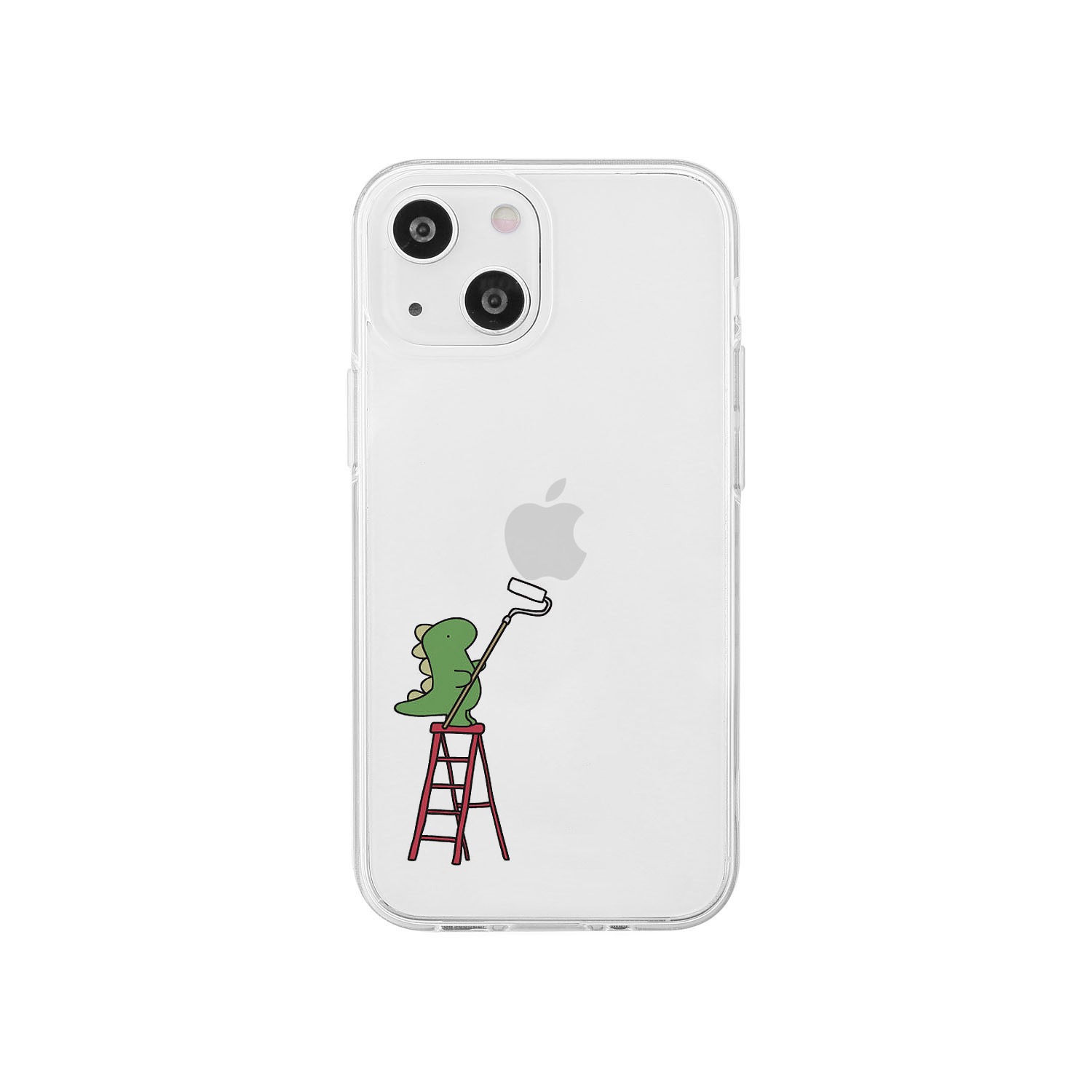 AKAN [ iPhone 15 / 15 Pro 用] ソフト クリアケース ペインティング 透明 カバー