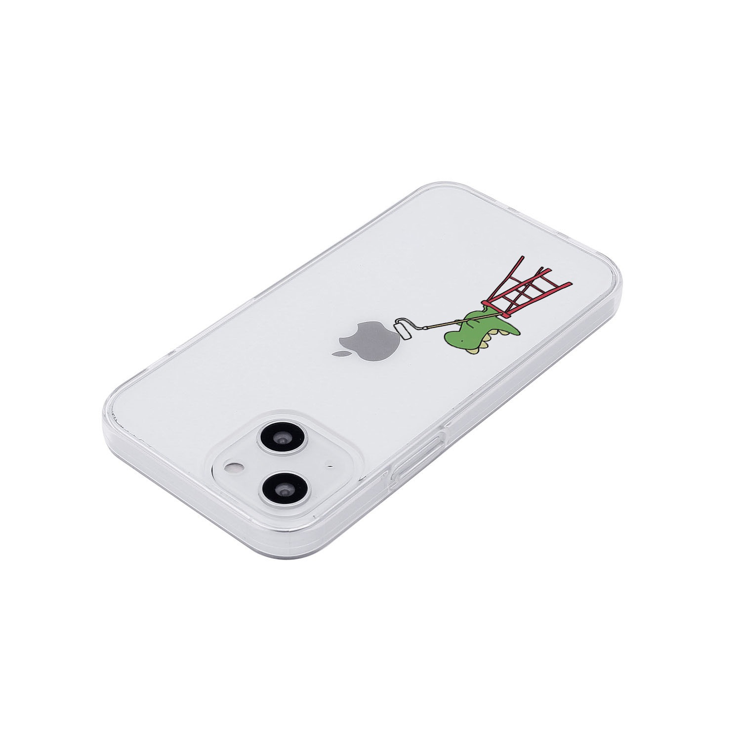 AKAN [ iPhone 15 / 15 Pro 用] ソフト クリアケース ペインティング 透明 カバー