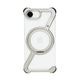 [iPhone 16e 用] アルミ バンパーケース 360 RingStand バンパー （リングスタンド）ブランド・シルバー
