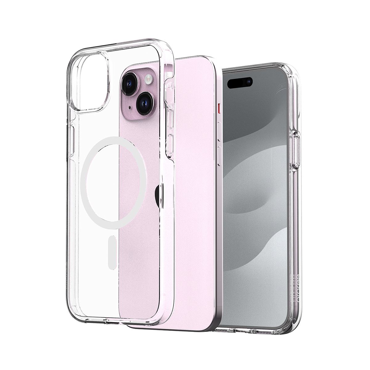 araree [ iPhone 15 / 15 Pro / 15 Pro Max / 15 Plus 用] Duple M MagSafe対応 クリアケース 透明 スマホケース カバー