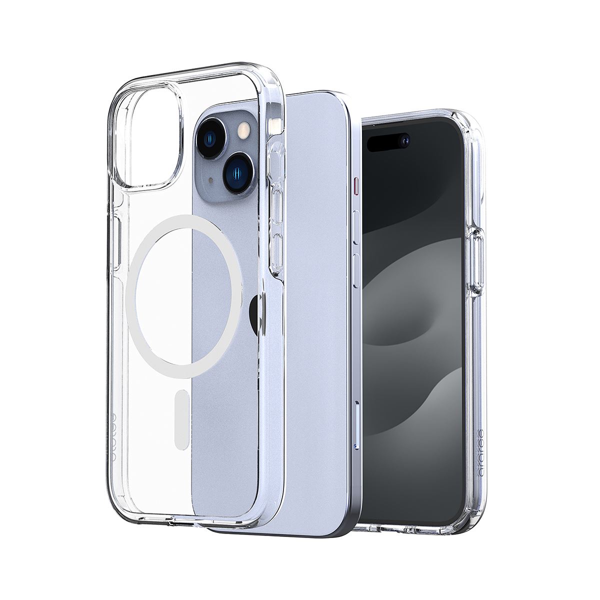 araree [ iPhone 15 / 15 Pro / 15 Pro Max / 15 Plus 用] Duple M MagSafe対応 クリアケース 透明 スマホケース カバー