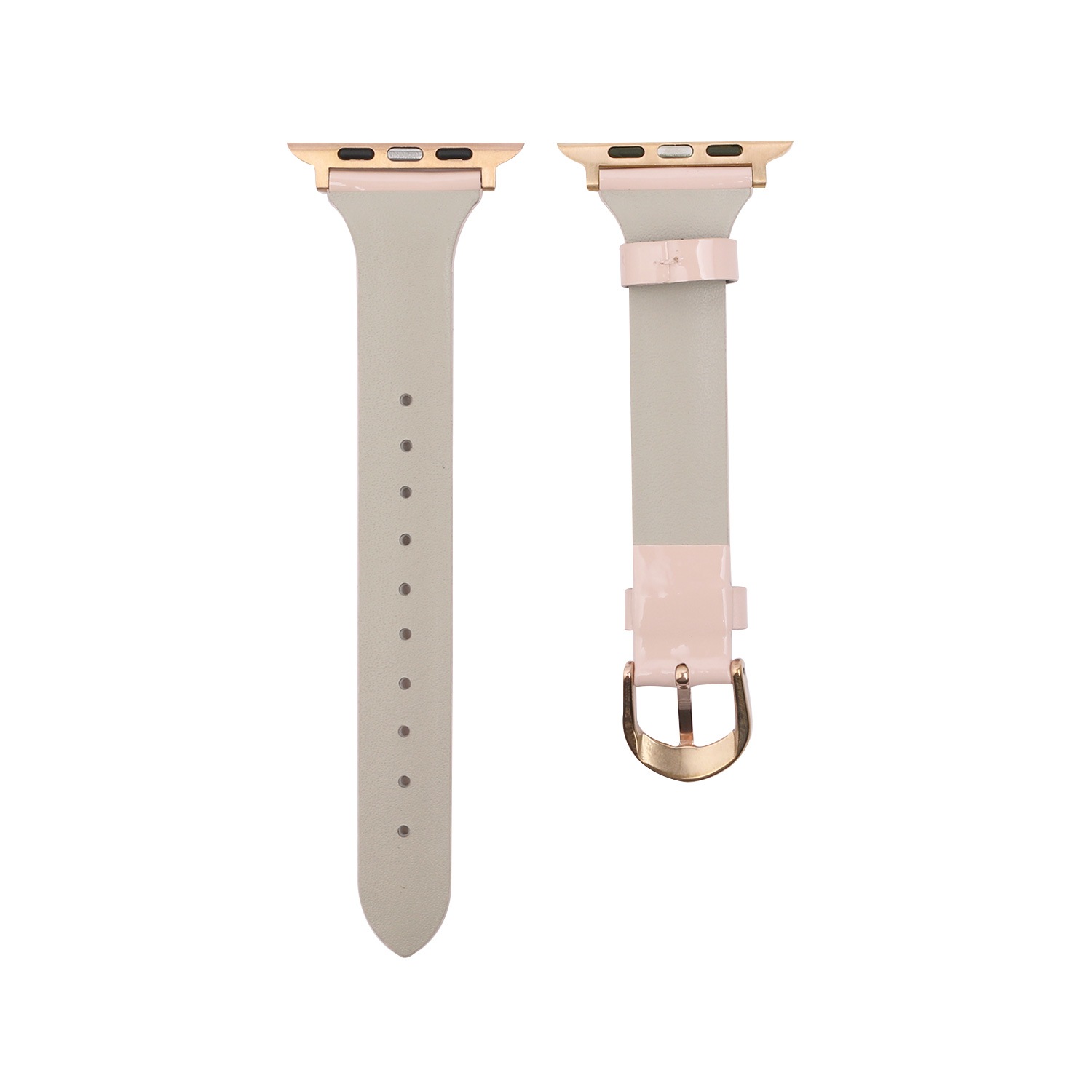 アップルウォッチ Slim Line 本革 エナメルバンド 交換バンド for Apple Watch 49mm, 46/45/44/42/41/40/38mm (Ultra2/1,Series10-1,SE)