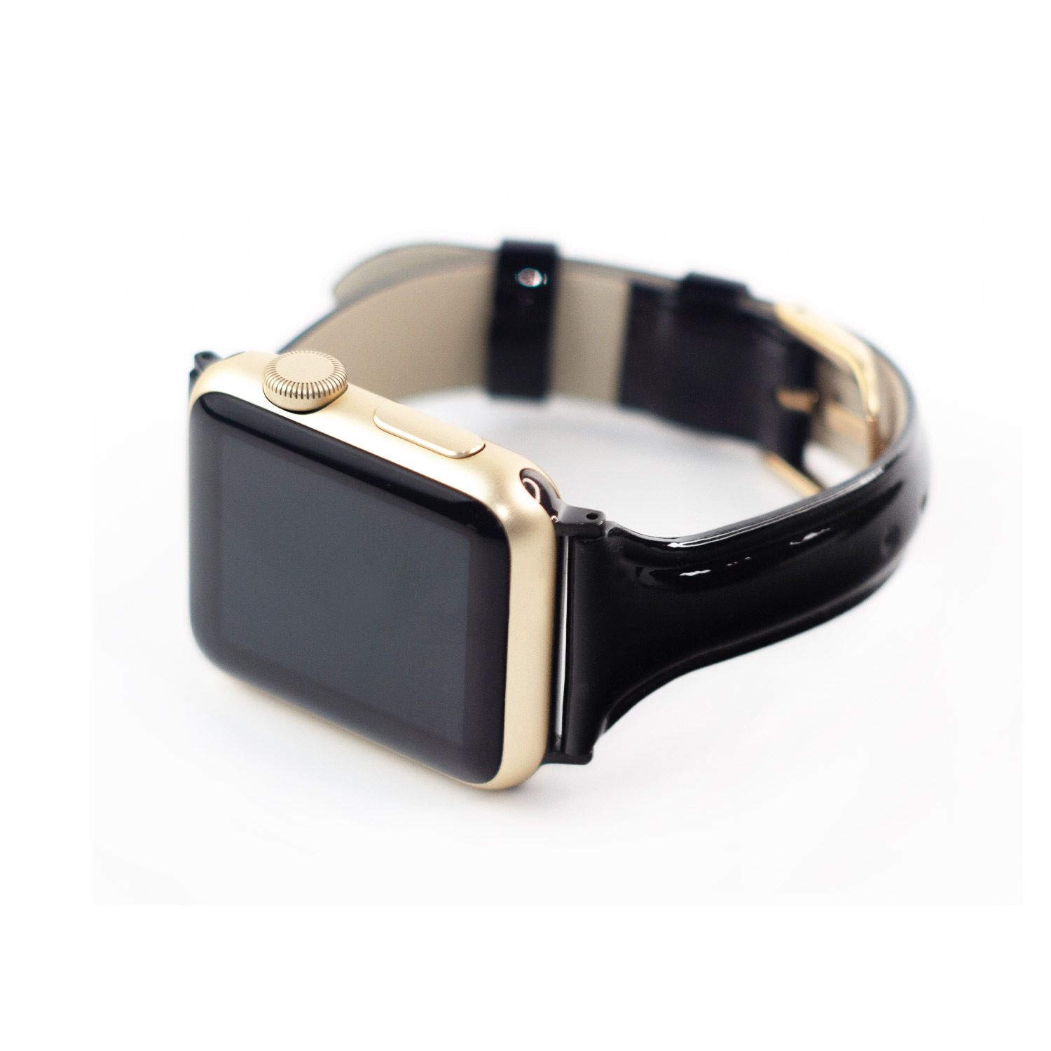 アップルウォッチ Slim Line 本革 エナメルバンド 交換バンド for Apple Watch 49mm, 46/45/44/42/41/40/38mm (Ultra2/1,Series10-1,SE)