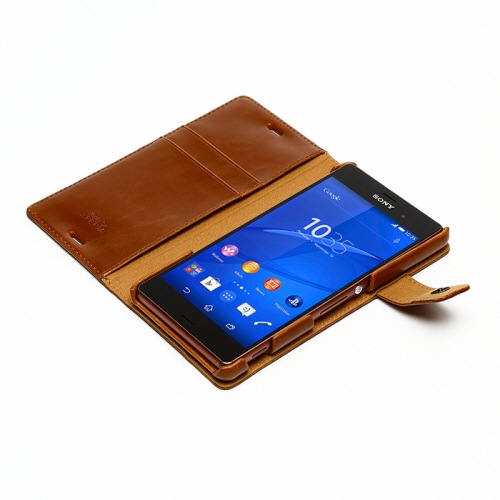 docomo au softbank【Xperia Z3 ケース】ZENUS Lettering Diary （レタリングダイアリー）Brown, Black