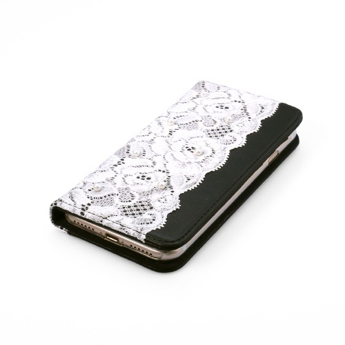 iPhone SE (第3世代) ケース カバー 手帳型 abbi Lace Diary [iPhone SE3/SE2/8/7]