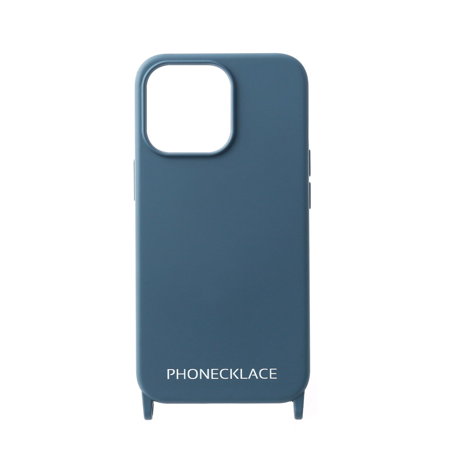 ロープ ネックストラップ付き シリコンケース ティールブルー PHONECKLACE [ iPhone 15 / 15 Pro 用] スマホショルダー クロスボディストラップ for iPhone14 / 13mini / 13 / 13Pro / 13ProMax