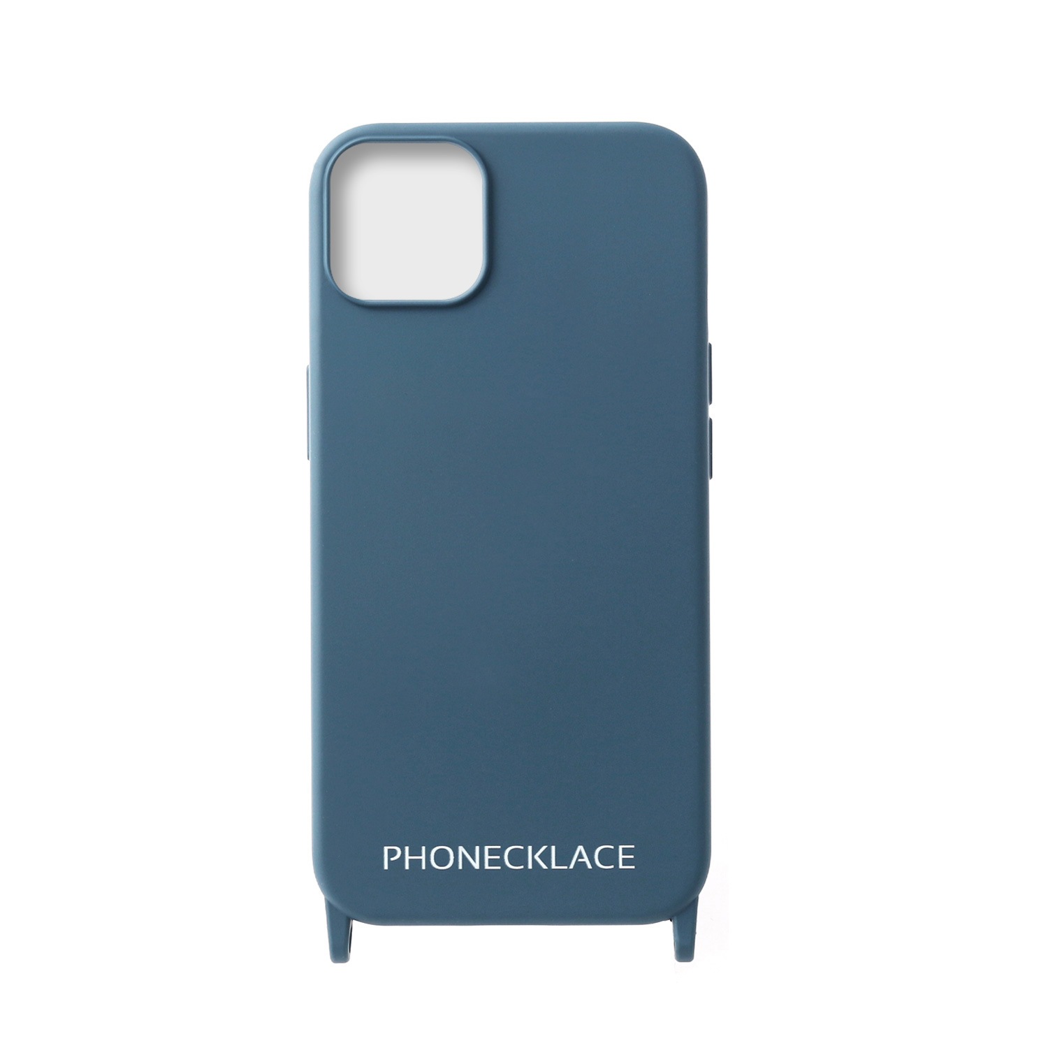 ロープ ネックストラップ付き シリコンケース ティールブルー PHONECKLACE [ iPhone 15 / 15 Pro 用] スマホショルダー クロスボディストラップ for iPhone14 / 13mini / 13 / 13Pro / 13ProMax
