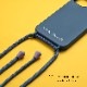 ロープ ネックストラップ付き シリコンケース ティールブルー PHONECKLACE [ iPhone 15 / 15 Pro 用] スマホショルダー クロスボディストラップ for iPhone14 / 13mini / 13 / 13Pro / 13ProMax
