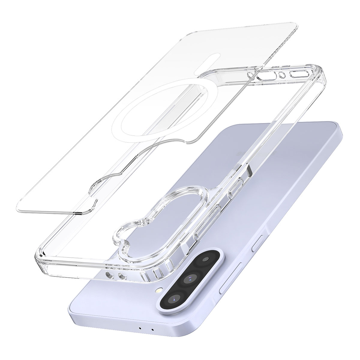 [Galaxy A36 5G 用] MagSafe対応 DUPLE M クリア ケース ハイブリッド 背面カバー