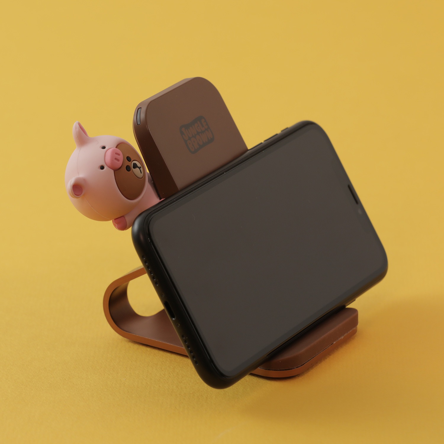 セール／LINE FRIENDS ジャングルブラウン ワイヤレス充電スタンド