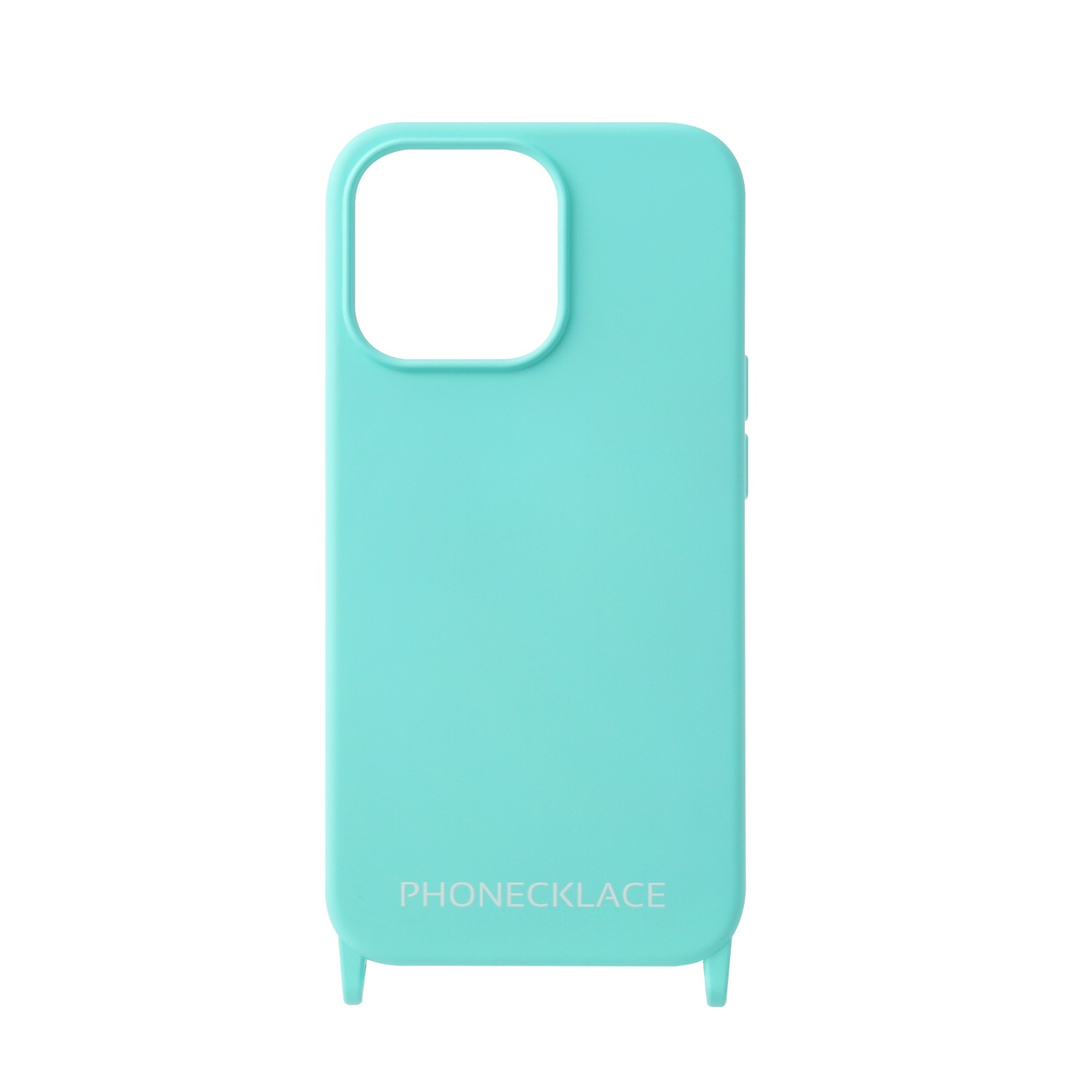 ロープ ネックストラップ付き シリコンケース ミント PHONECKLACE [ iPhone 15 / 15 Pro 用] スマホショルダー クロスボディストラップ for iPhone14 / 13mini / 13 / 13Pro / 13ProMax フォンネックレス