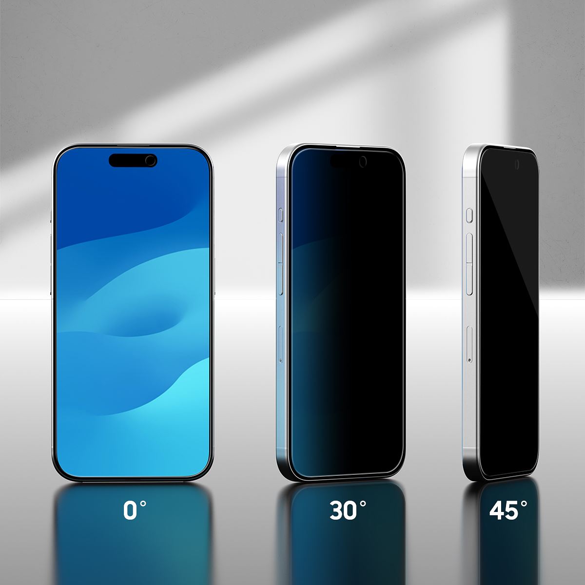 araree [ iPhone 15 / 15 Pro 用] core のぞき見防止強化ガラスフィルム 画面 保護フィルム