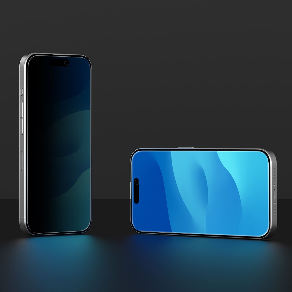 araree [ iPhone 15 / 15 Pro 用] core のぞき見防止強化ガラスフィルム 画面 保護フィルム