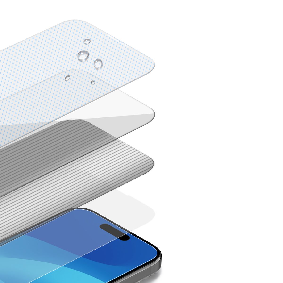 araree [ iPhone 15 / 15 Pro 用] core のぞき見防止強化ガラスフィルム 画面 保護フィルム