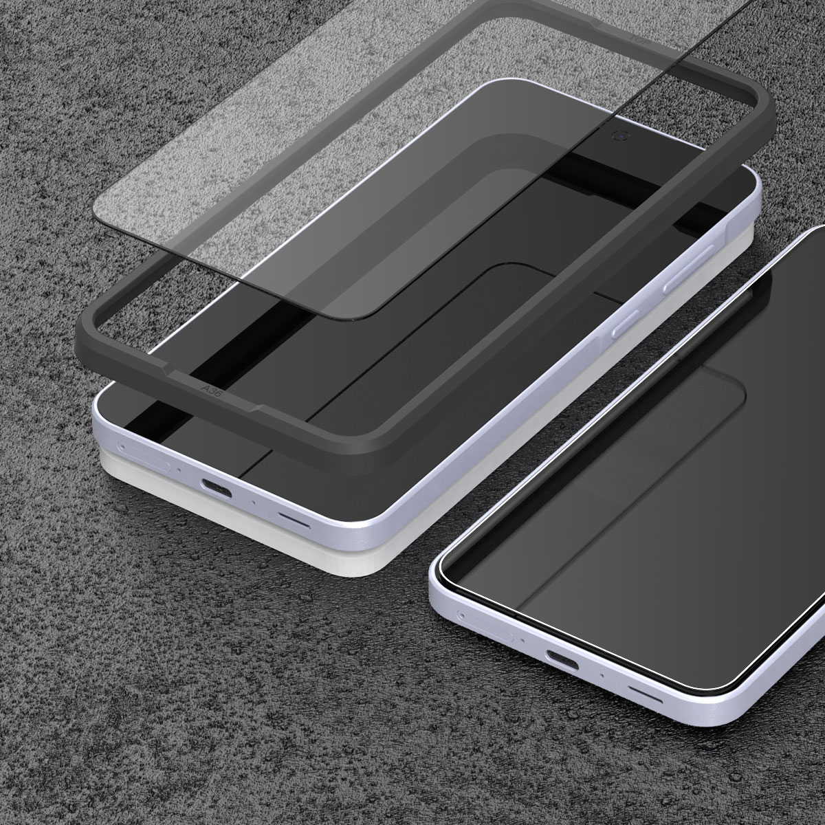 [Galaxy A36 5G 用] CORE 液晶保護 ガラスフィルム 取り付けガイド付き