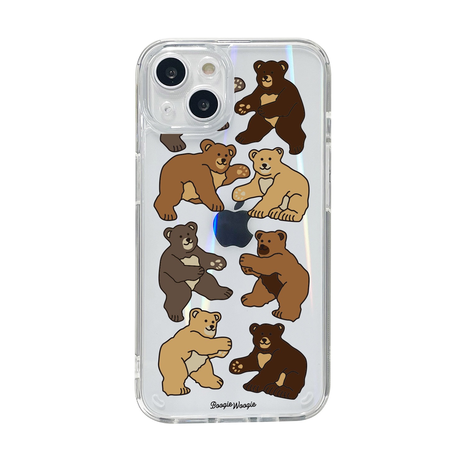 BOOGIE WOOGI [ iPhone 14 / 14 Pro ] オーロラケース BEAR×BEAR（ベアーベアー） ホログラム