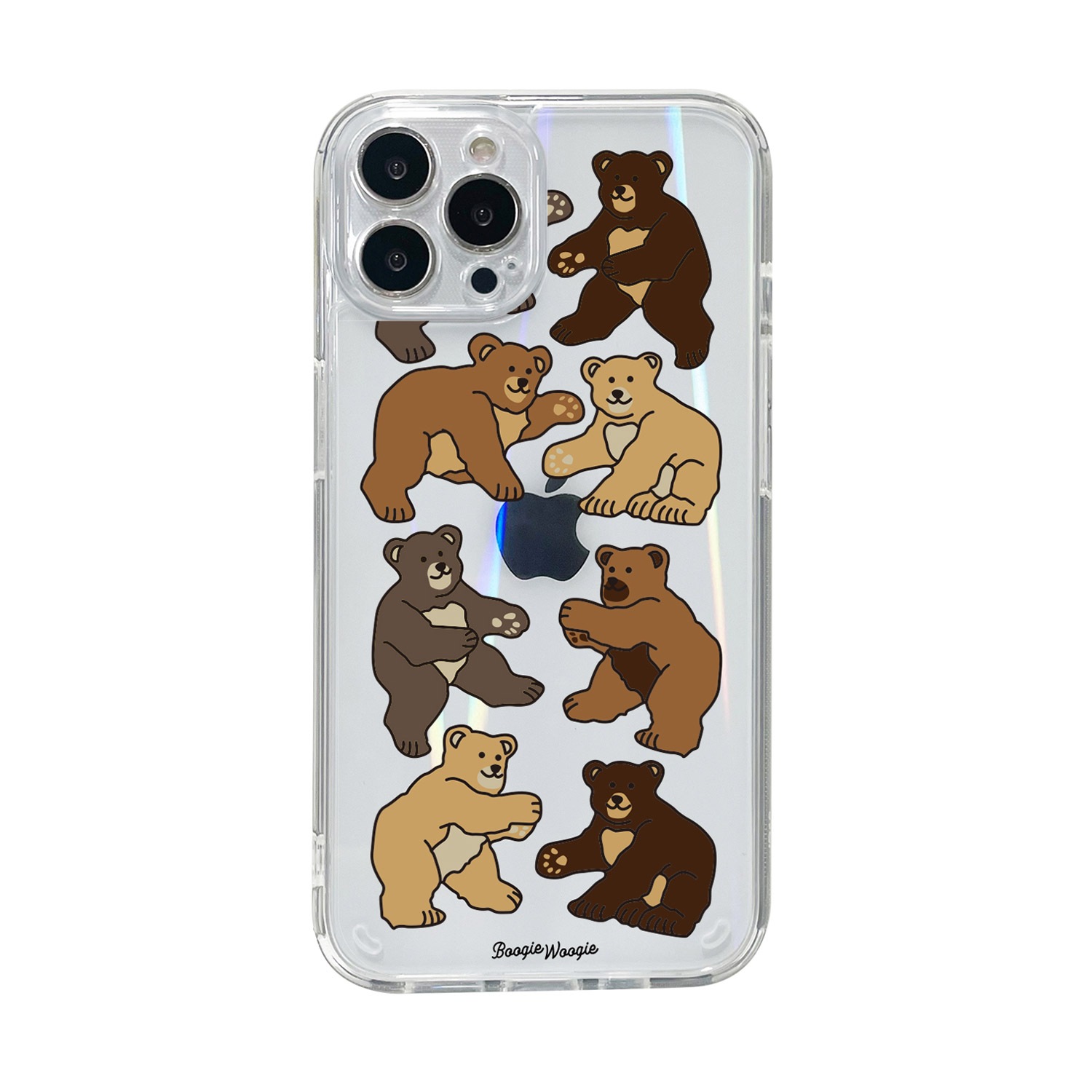 BOOGIE WOOGI [ iPhone 14 / 14 Pro ] オーロラケース BEAR×BEAR（ベアーベアー） ホログラム