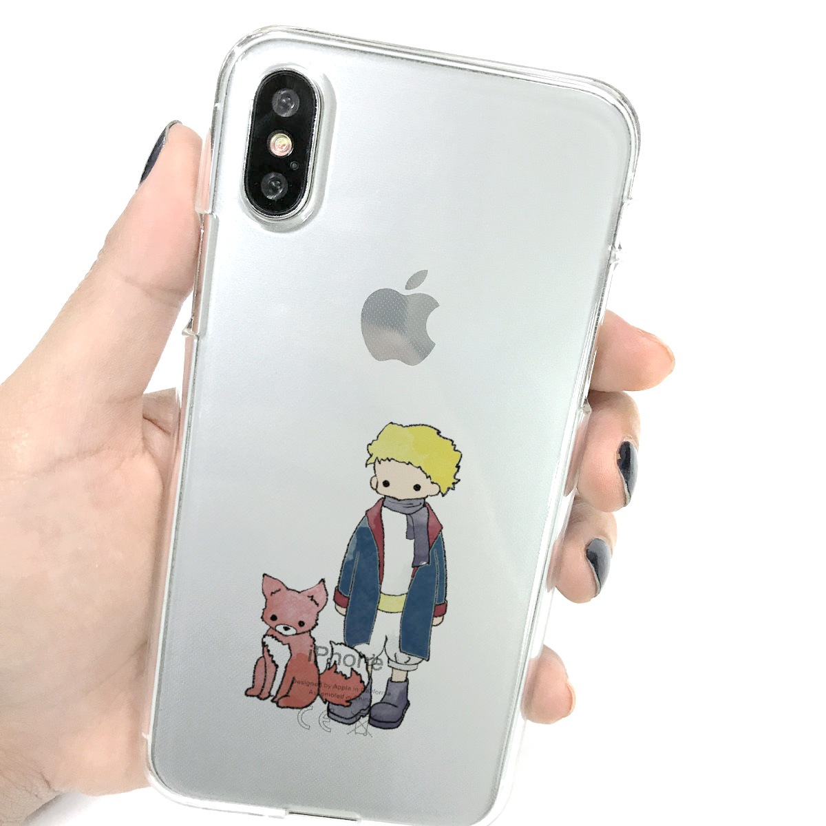 iPhone 11 Pro / iPhone 11 ケース iPhone XS / X ケース iPhone XR ケース Dparks ソフトクリアケース リトルプリンス バラ キツネ （ディーパークス） アイフォン カバー バータイプ