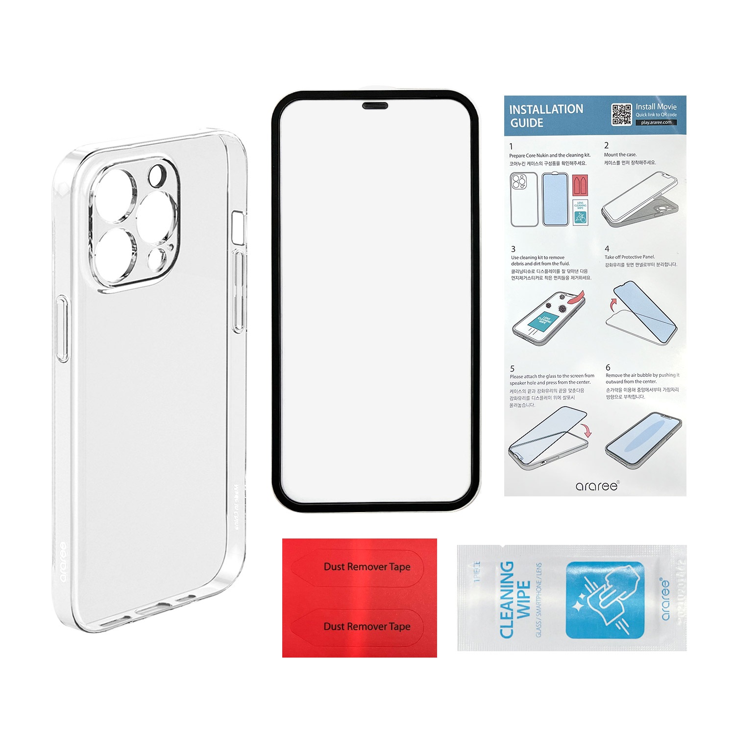 araree iPhone 13 Pro / 13 Pro Max 用 core Nukin 360 フルカバー クリア