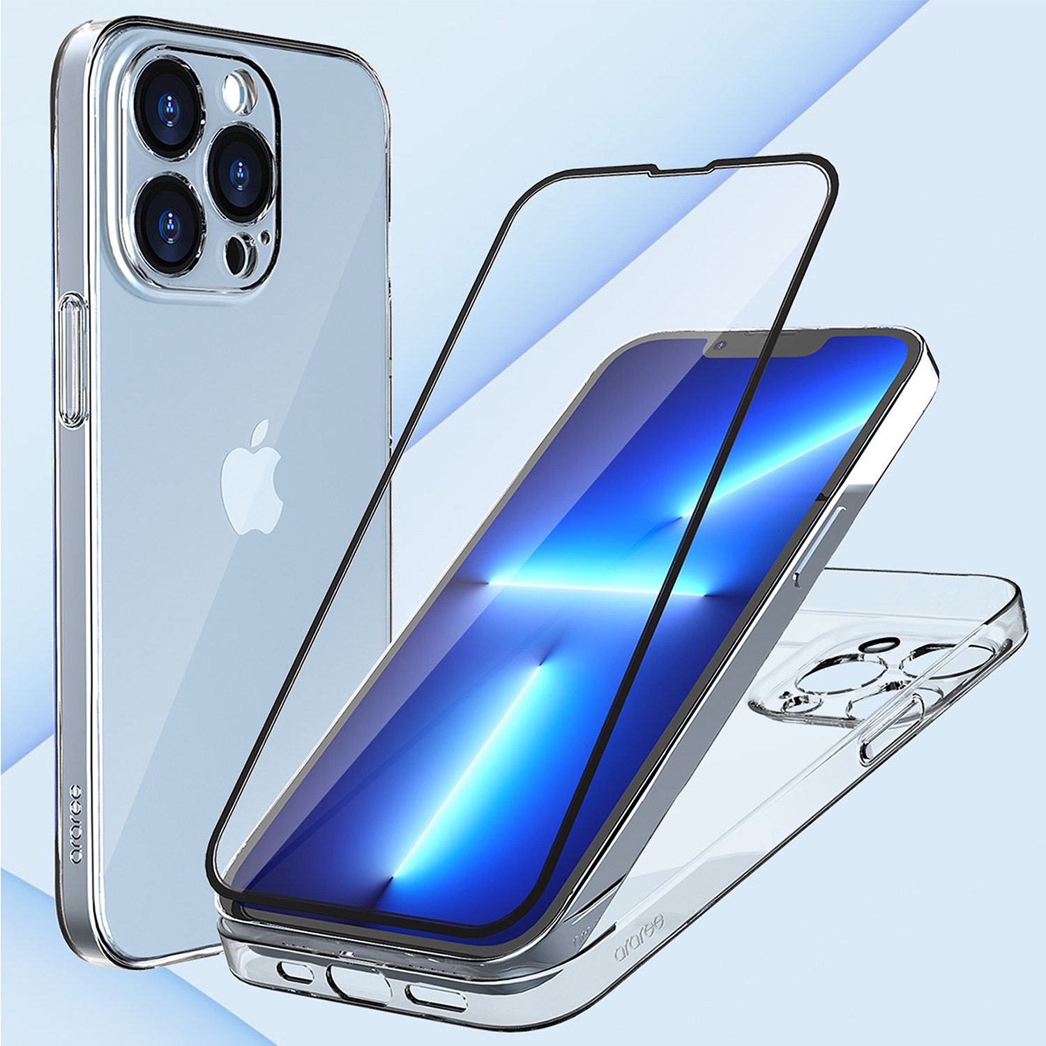 araree iPhone 13 Pro / 13 Pro Max 用 core Nukin 360 フルカバー クリア