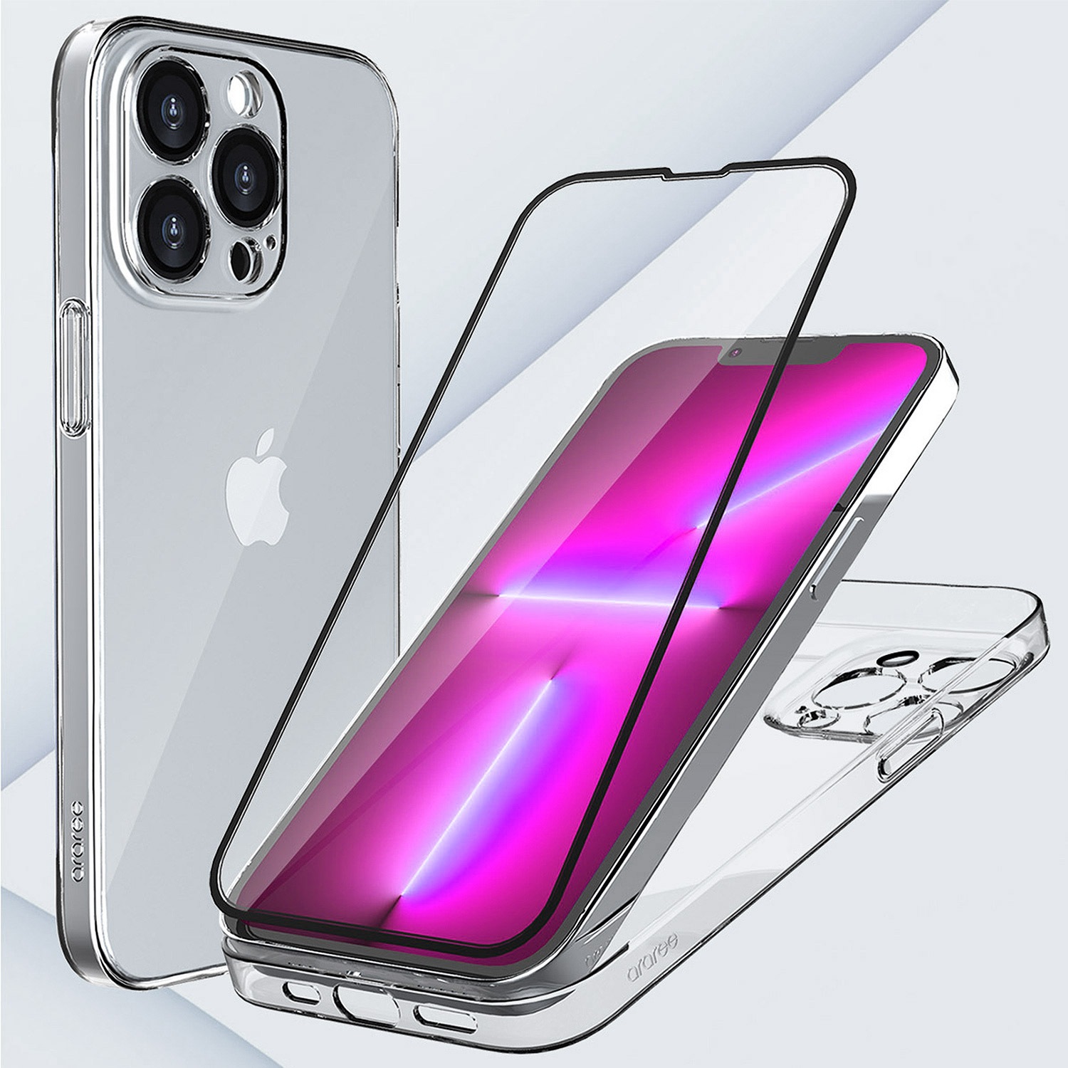 araree iPhone 13 Pro / 13 Pro Max 用 core Nukin 360 フルカバー クリア