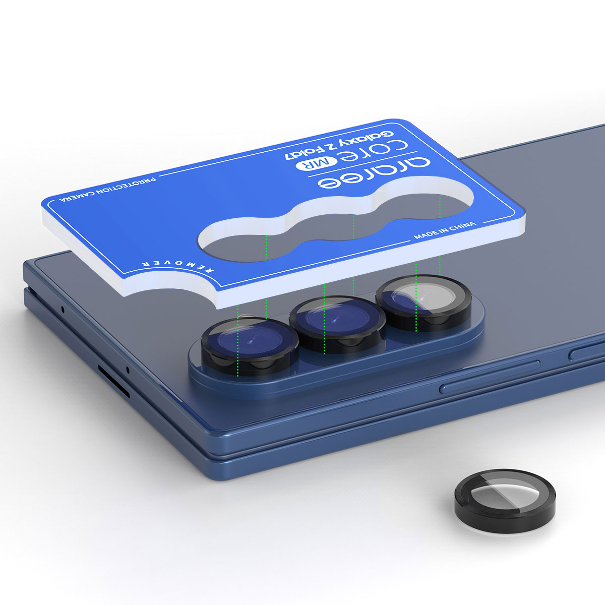 [Galaxy Z Fold7 / Flip7 / Fold6 / Flip6 レンズ保護フィルム] CORE MR カメラ専用 強化 ガラスフィルム メタルリング