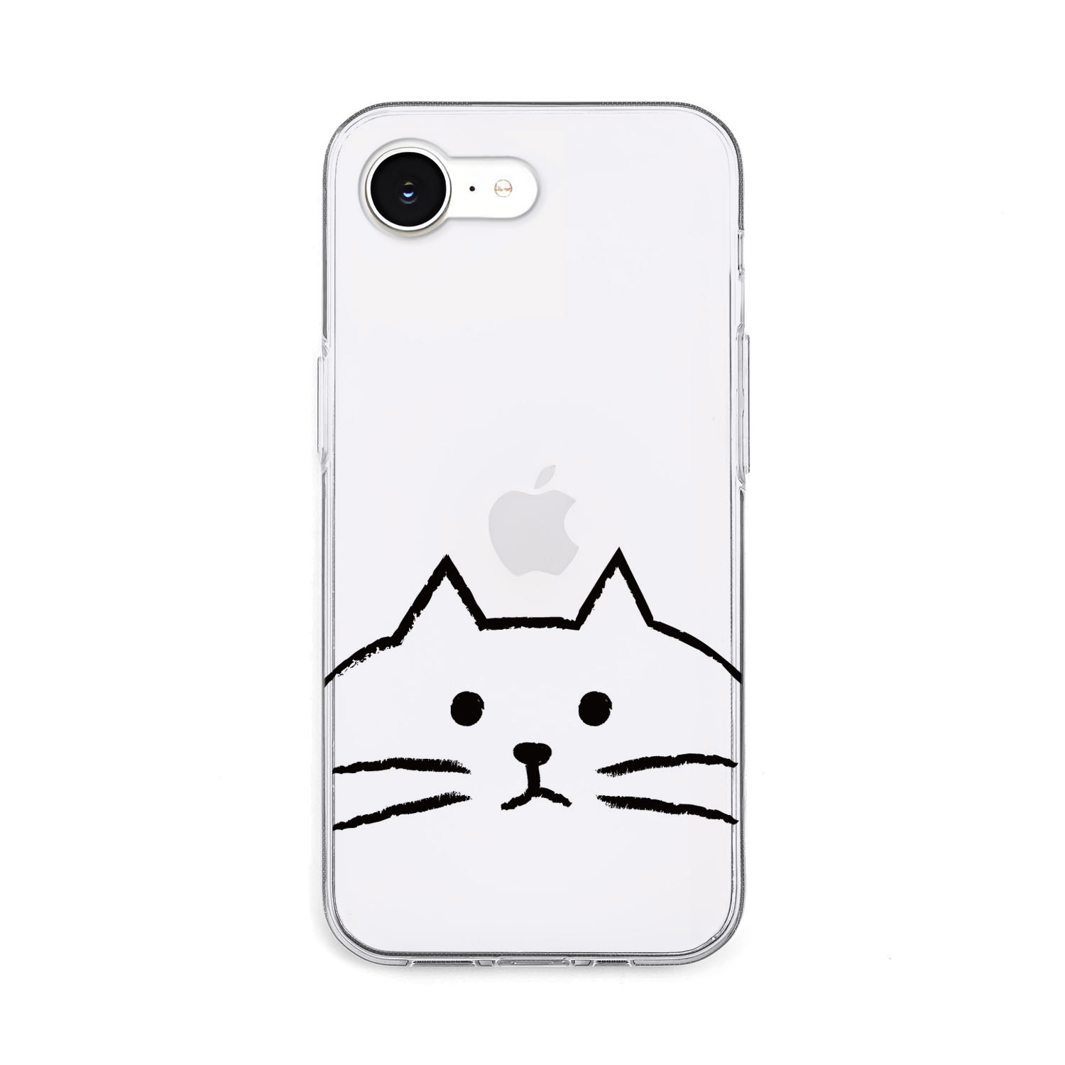 [iPhone 16e 用] ソフト クリアケース MYPETネコ イヌ 透明カバー