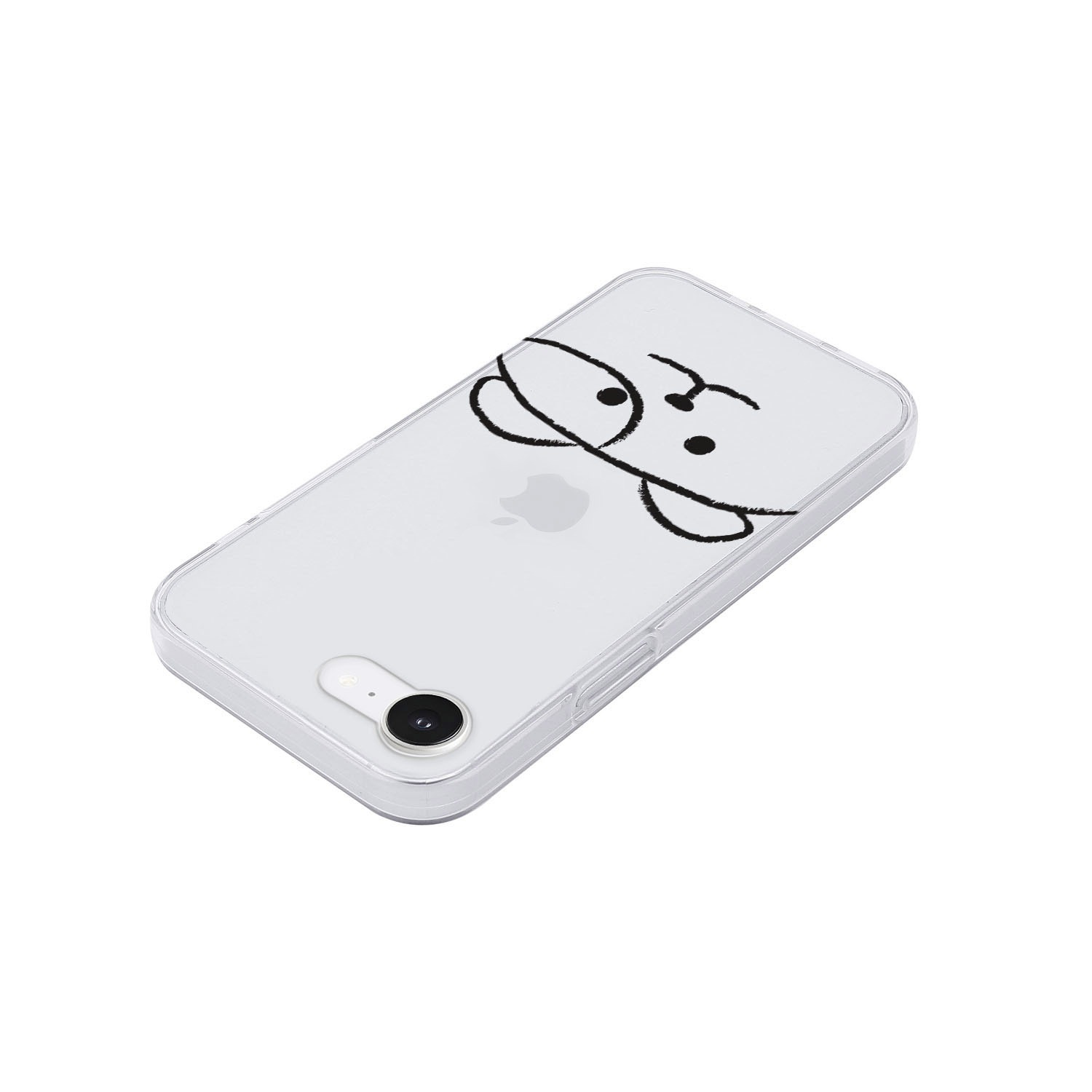 [iPhone 16e 用] ソフト クリアケース MYPETネコ イヌ 透明カバー