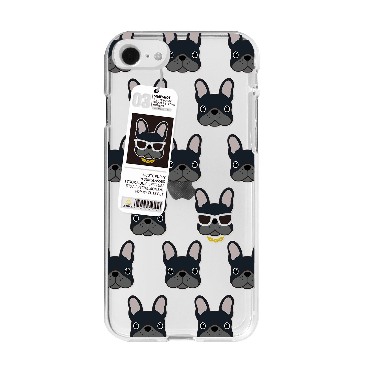 iPhone SE3 ケース カバー ソフト クリア バックカバー Dparks Dog パターン 【 iPhone 13 / 13 Pro / iPhone 13 mini / iPhone SE (第3/2世代)、、iPhone 8 / 7 】 背面カバー型 アイフォンケース