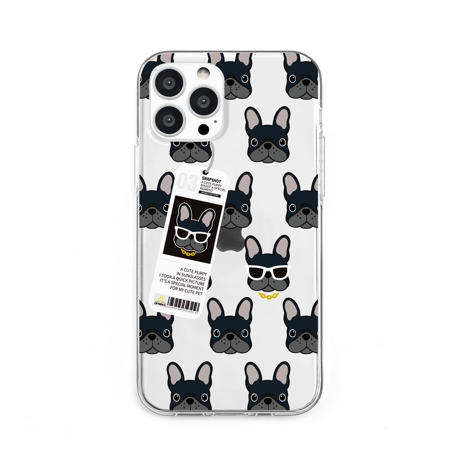 iPhone SE3 ケース カバー ソフト クリア バックカバー Dparks Dog パターン 【 iPhone 13 / 13 Pro / iPhone 13 mini / iPhone SE (第3/2世代)、、iPhone 8 / 7 】 背面カバー型 アイフォンケース