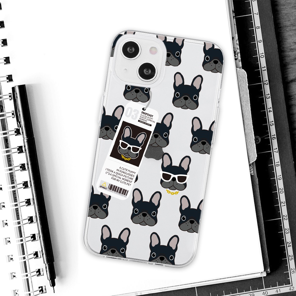 iPhone SE3 ケース カバー ソフト クリア バックカバー Dparks Dog パターン 【 iPhone 13 / 13 Pro / iPhone 13 mini / iPhone SE (第3/2世代)、、iPhone 8 / 7 】 背面カバー型 アイフォンケース