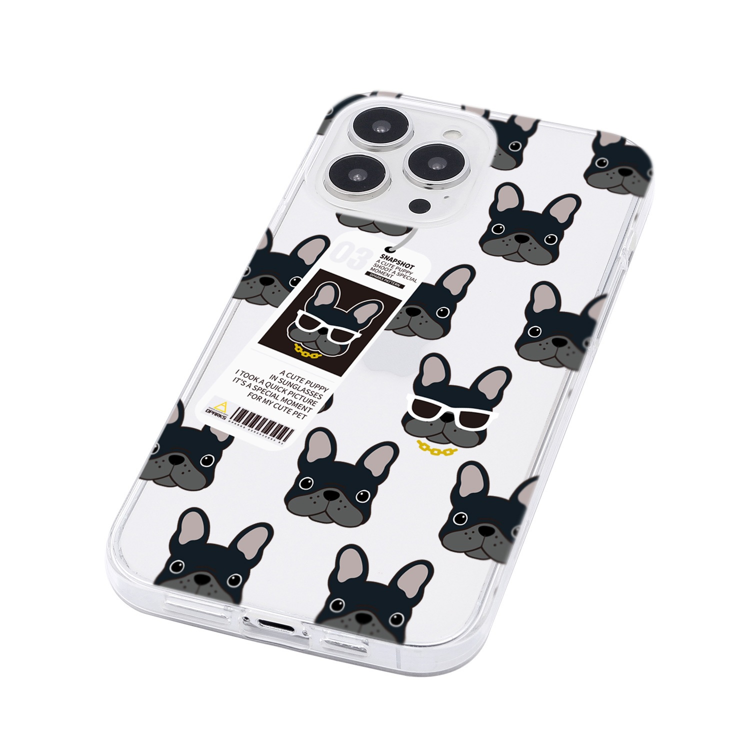 iPhone SE3 ケース カバー ソフト クリア バックカバー Dparks Dog パターン 【 iPhone 13 / 13 Pro / iPhone 13 mini / iPhone SE (第3/2世代)、、iPhone 8 / 7 】 背面カバー型 アイフォンケース