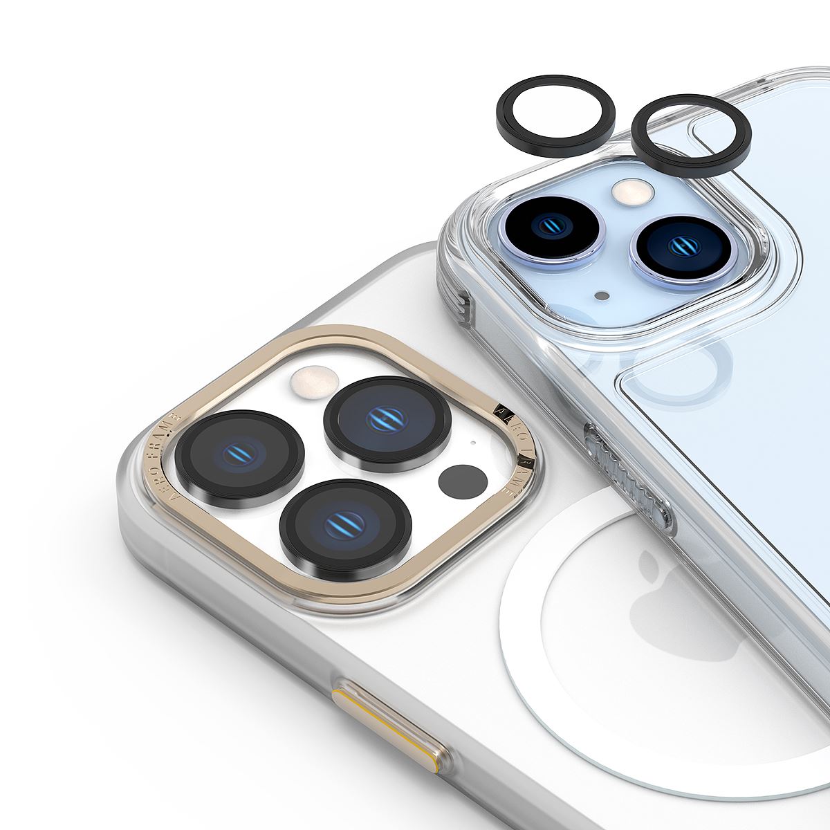 araree [ iPhone 15 / 15 Plus 用] core MR カメラ専用強化ガラスフィルム メタルリング カメラレンズ 保護フィルム
