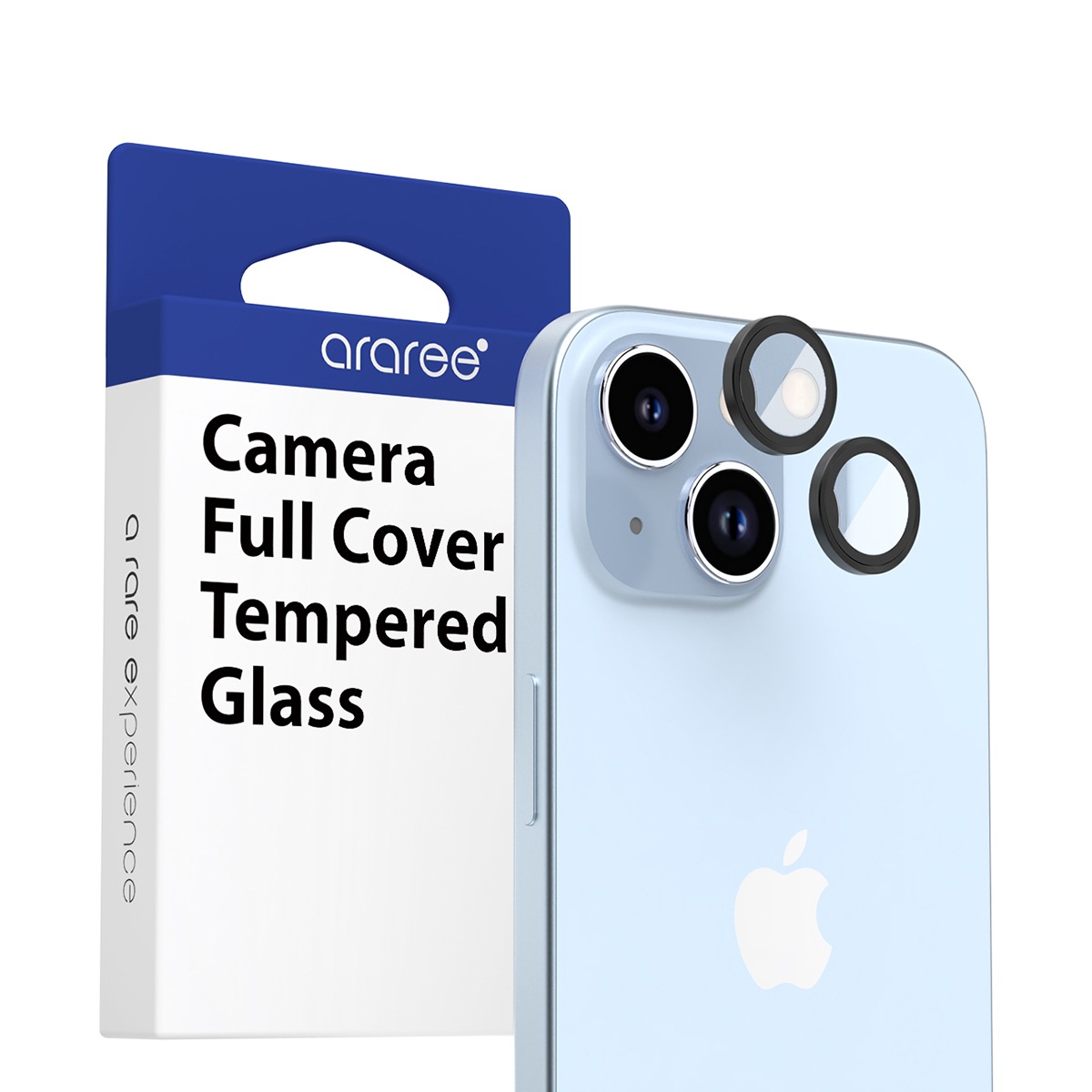 araree [ iPhone 15 / 15 Plus 用] core MR カメラ専用強化ガラスフィルム メタルリング カメラレンズ 保護フィルム