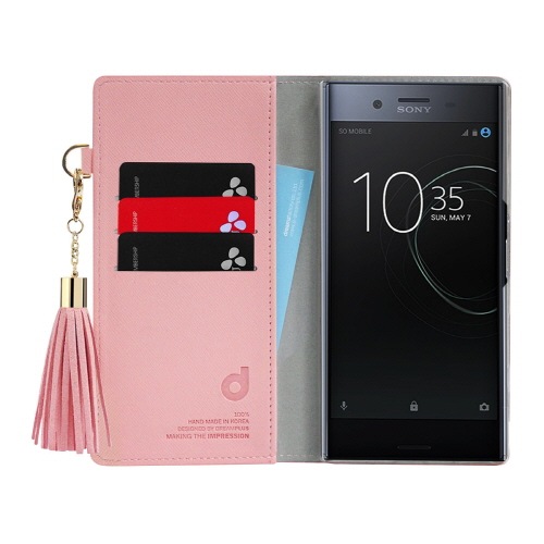 Xperia XZ Premium ケース 手帳型 DreamPlus Tassel Jacket（ドリームプラス タッセルジャケット）エクスペリア エックスゼット プレミアム カバー SO-04J タッセル付き