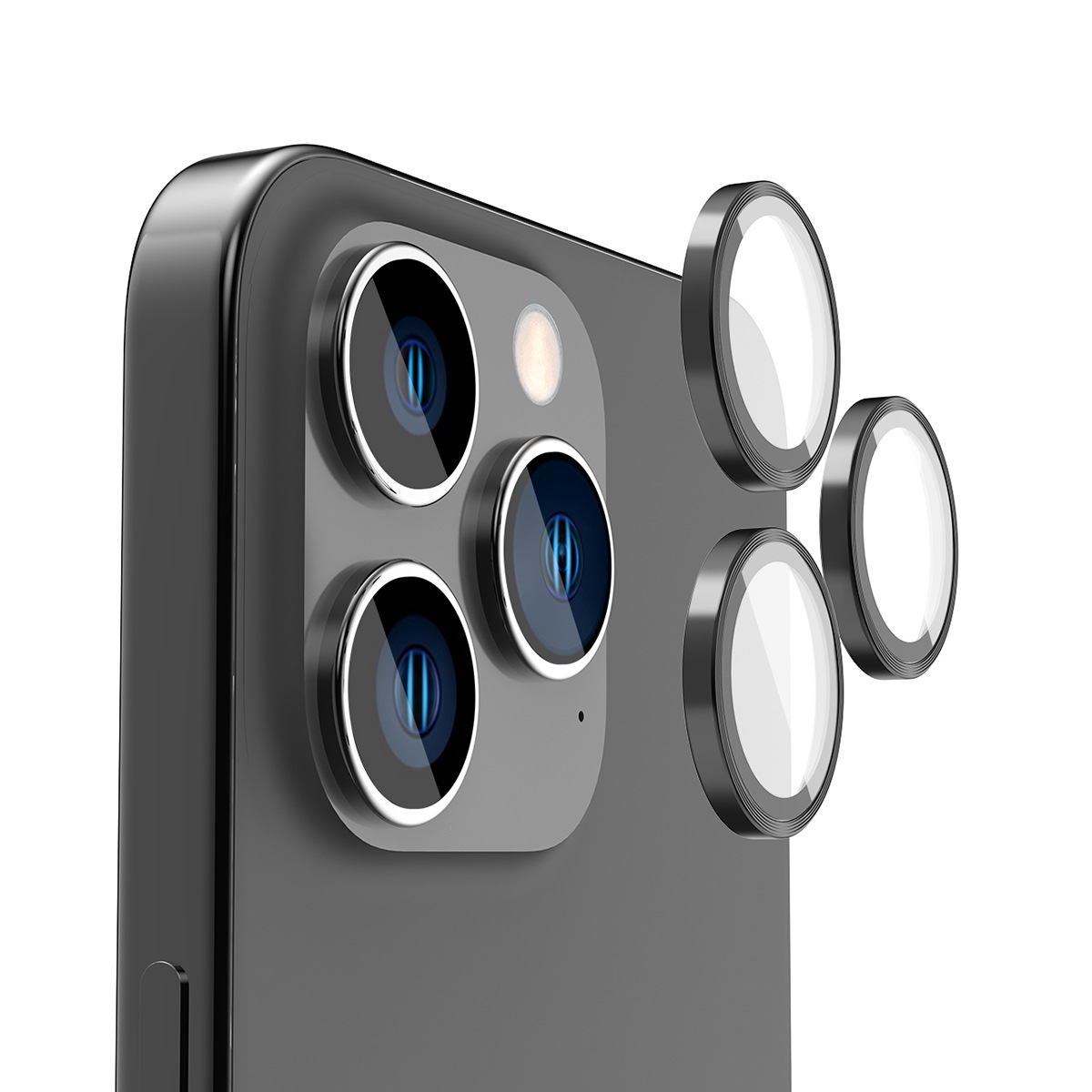 araree [ iPhone 15 Pro / 15 Pro Max 用] core MR カメラ専用強化ガラスフィルム C-SUB CORE メタルリング カメラレンズ 保護フィルム