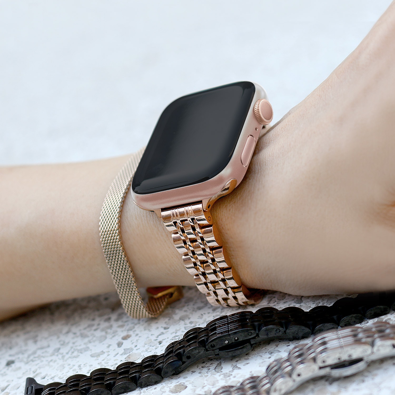 【訳あり アウトレット】 Apple Watch ステンレススチールバンド miak JUBILEE METAL BAND アップルウォッチバンド [ Apple Watch Ultra 49mm, 45-38mm (Series 1-8,SE) ] 