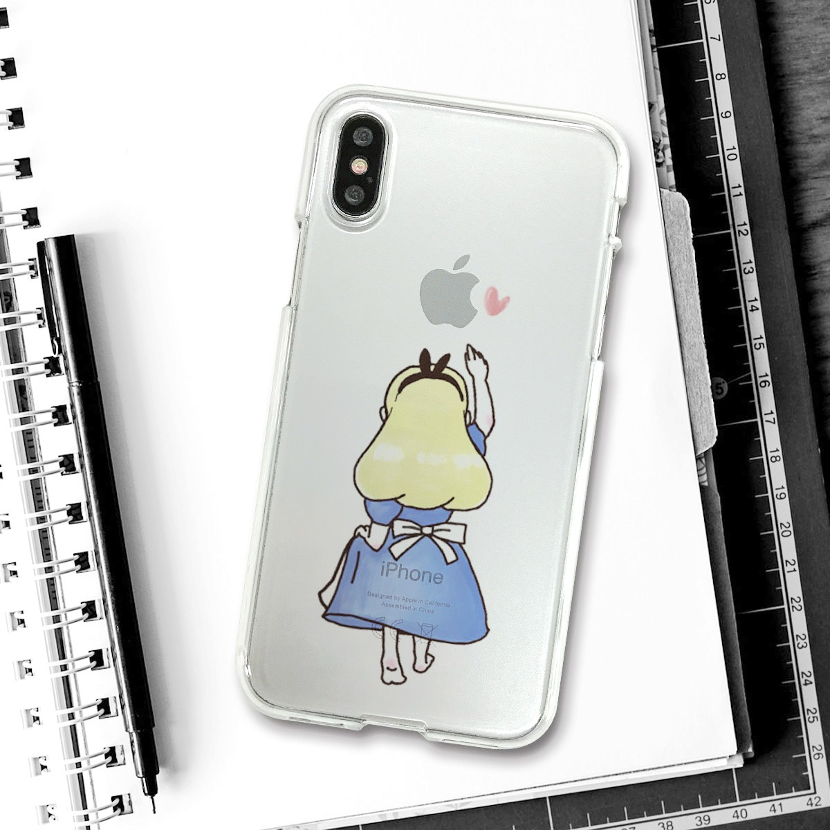 iPhone 11 Pro / iPhone 11 ケース iPhone XS / X ケース iPhone XR ケース Dparks ソフトクリアケース ファンタジー お姫様 アリス （ディーパークス） アイフォン カバー バータイプ
