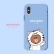 iPhone SE (第3世代) ケース カバー LINE FRIENDS JUNGLE BROWN DUAL GUARD  [iPhone SE3/SE2/11 Pro/11/11 Pro Max/XS/X]