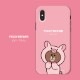 iPhone SE (第3世代) ケース カバー LINE FRIENDS JUNGLE BROWN DUAL GUARD  [iPhone SE3/SE2/11 Pro/11/11 Pro Max/XS/X]