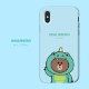 iPhone SE (第3世代) ケース カバー LINE FRIENDS JUNGLE BROWN DUAL GUARD  [iPhone SE3/SE2/11 Pro/11/11 Pro Max/XS/X]