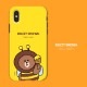 iPhone SE (第3世代) ケース カバー LINE FRIENDS JUNGLE BROWN DUAL GUARD  [iPhone SE3/SE2/11 Pro/11/11 Pro Max/XS/X]